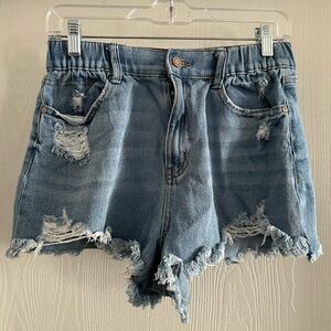 Sincerely Jules | Blue Distressed Jean Shorts | Size 11/30